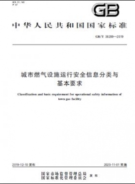 城市燃?xì)庠O(shè)施運(yùn)行安全信息分類與基本要求國(guó)標(biāo)∕T 38289-2019