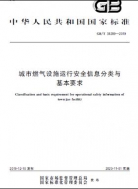 城市燃?xì)庠O(shè)施運(yùn)行安全信息分類與基本要求國(guó)標(biāo)∕T 38289-2019